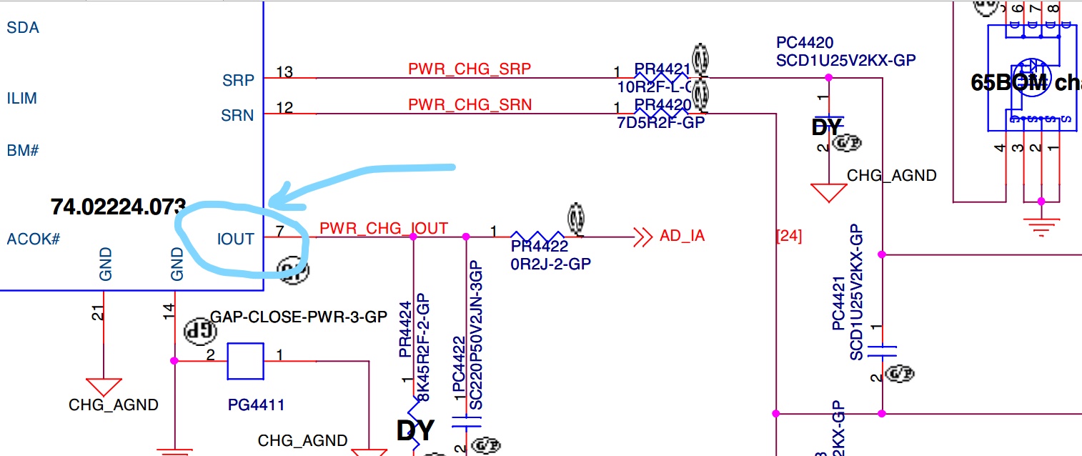 Charging Section IOUT pin